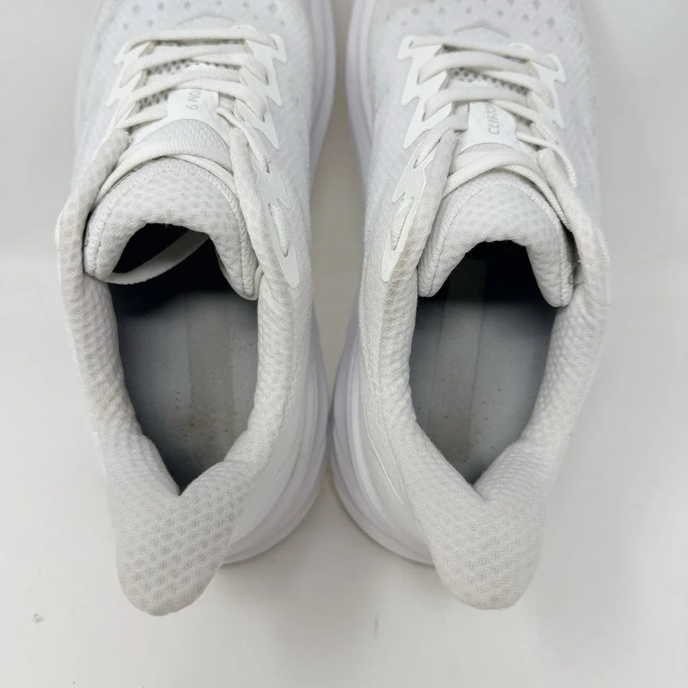 HOKA Clifton 9 Women's Size 8 B White Running Shoes 1127896 WWH Sneakers